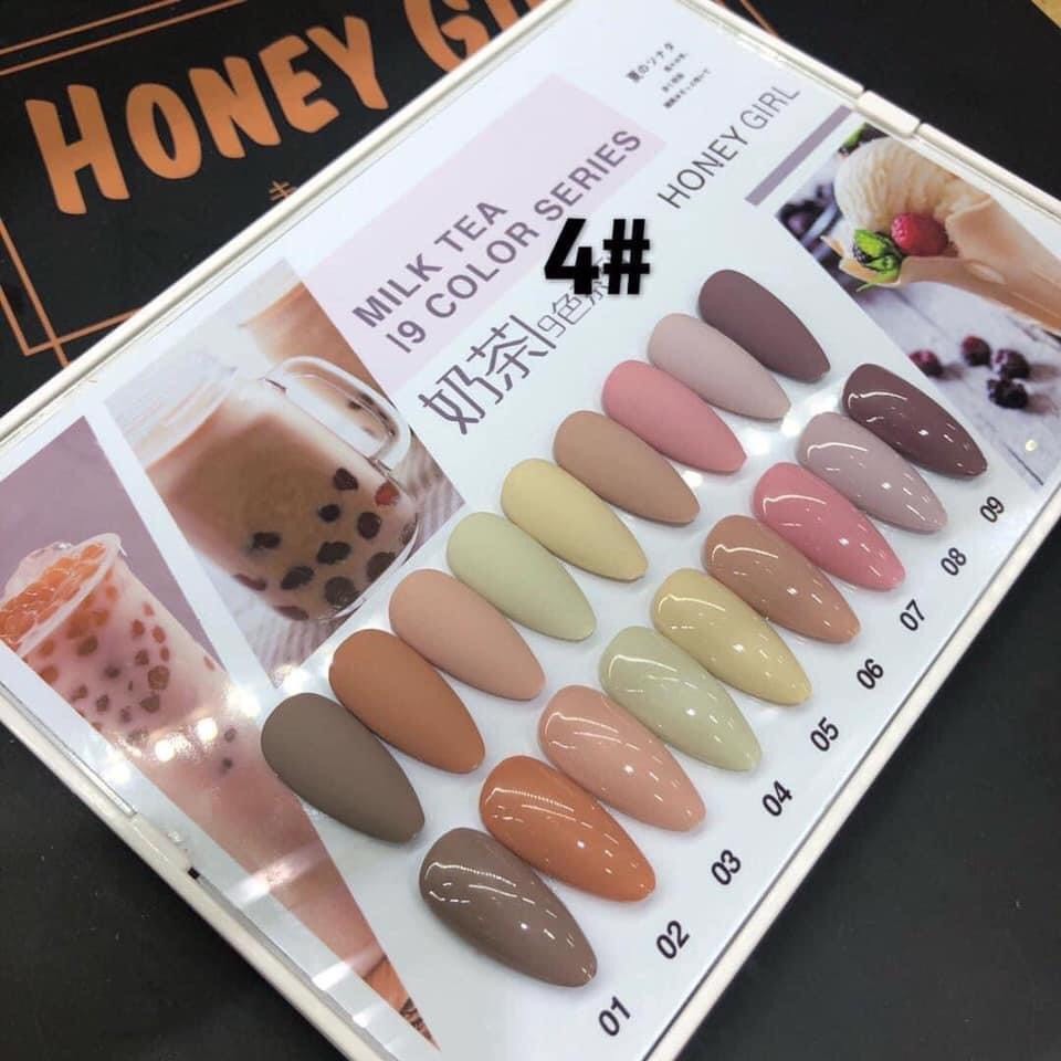 Sét sơn gel honey(hồng đào, nâu tây, đỏ, trà sữa)