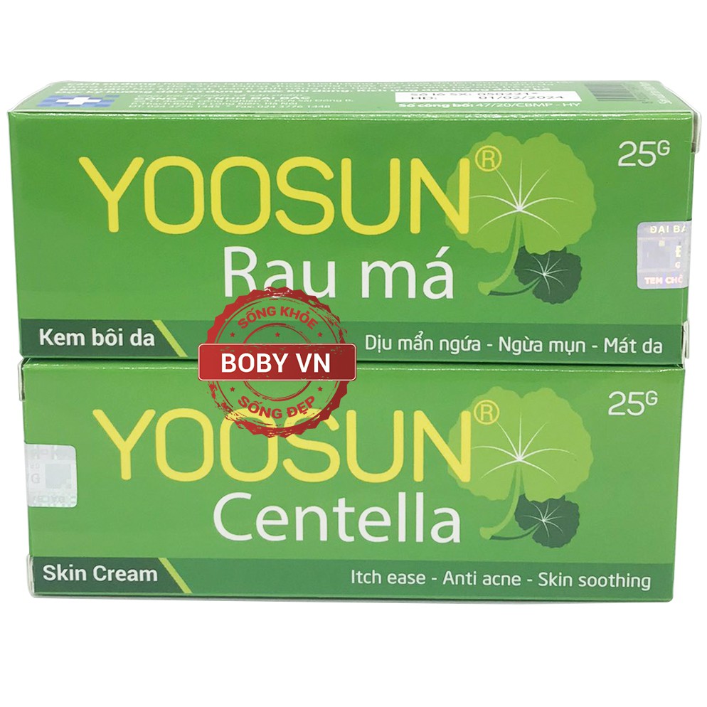 Yoosun Rau má - Ngừa mụn - Rôm sẩy - Mát da - Da đẹp mềm, mịn hơn - Boby (25g)