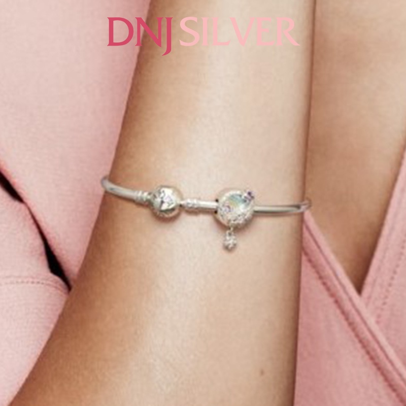 Charm bạc 925 cao cấp, hàng chuẩn bạc - Charm Rainbow & Flower thích hợp để mix vòng tay charm - DN115