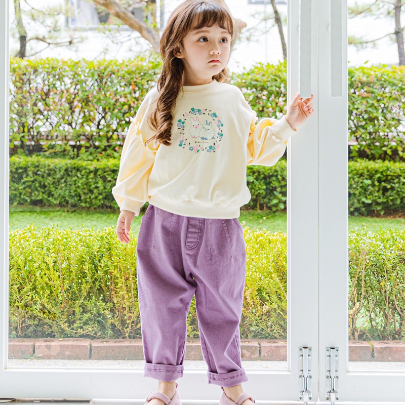 Áo nỉ da cá bèo vai Bebezoo cho bé gái BEB3TS107