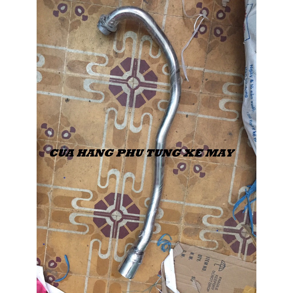 Cổ pô inox gắn Ex135, Ex150, Winner 150, Winner X, Raider Fi, Satria gắn lon pô độ họng 51mm