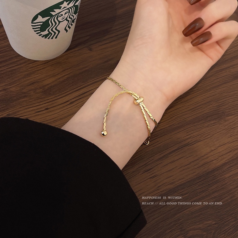 Vòng Đeo Tay Bằng Thép Titan Phong Cách Thời Trang Hàn Quốc F661