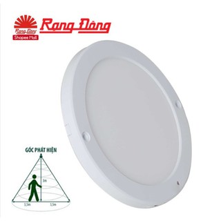 Đèn LED ốp trần mỏng tròn cảm biến 18W Rạng Đông - Mã D LN11L 220/18W.PIR Chính hãng