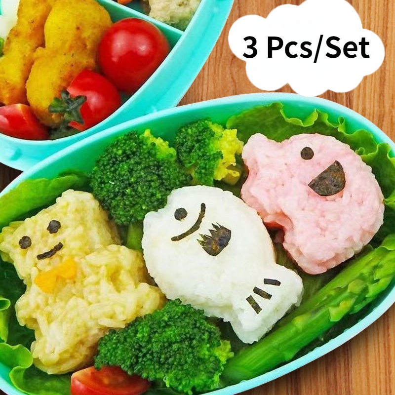Khuôn Làm Cơm Bento Hình Động Vật Hoạt Hình Dễ Thương
