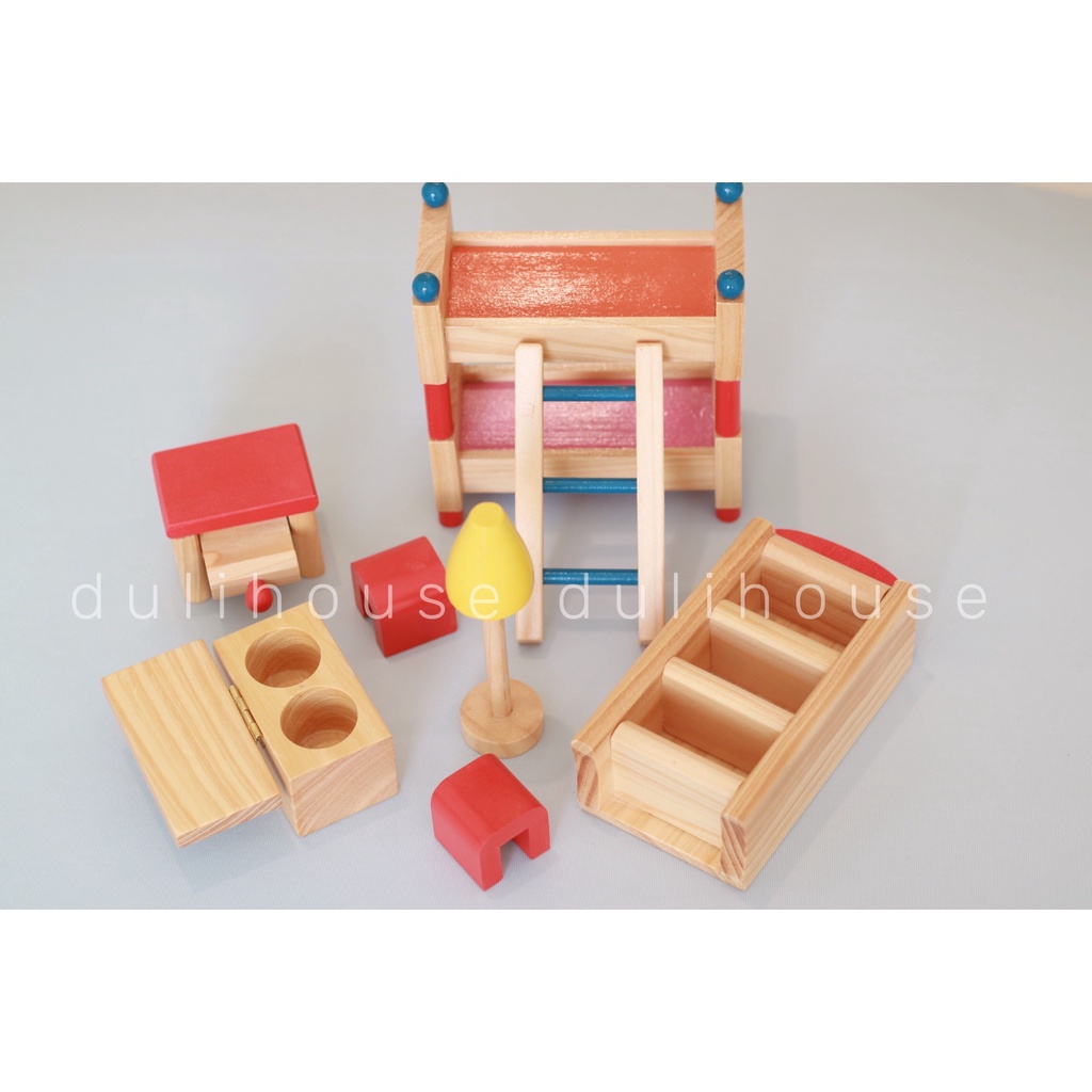 Đồ chơi Gỗ phòng ngủ cho bé Winwintoys Giúp làm quen, nhận biết đồ vật, sáng tạo trong việc sắp xếp