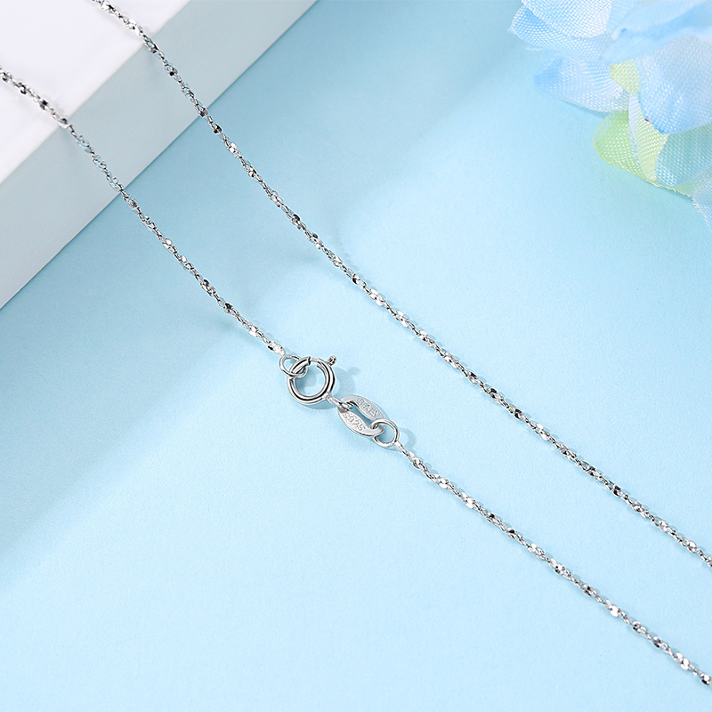 999 sterling bạc Necklace nữ chuỗi xương đòn ngắn chuỗi không có mặt dây chuyền xương rắn chuỗi mỏng 925 Bạc Chuỗi Phụ k