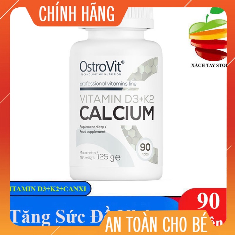 GIÁ CHỈ HÔM NAY Viên Thực Phẩm Bổ Sung Ostrovit Vitamin D3 K2 Canxi 90 Viên GIÁ CHỈ HÔM NAY