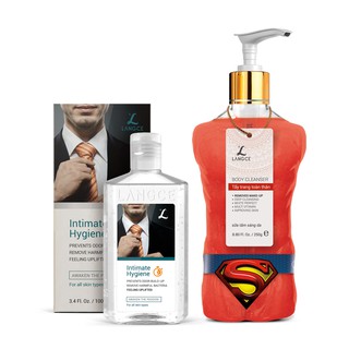 Bộ Sữa Tắm Gel Tẩy Trang Toàn Thân Sáng Da 250g + Gel Vệ Sinh 100ml BS LANGCE dành cho Nam