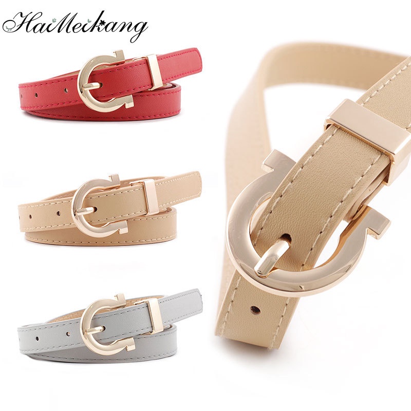 Thắt lưng Haimeikang bản nhỏ màu kẹo thời trang cho nữ