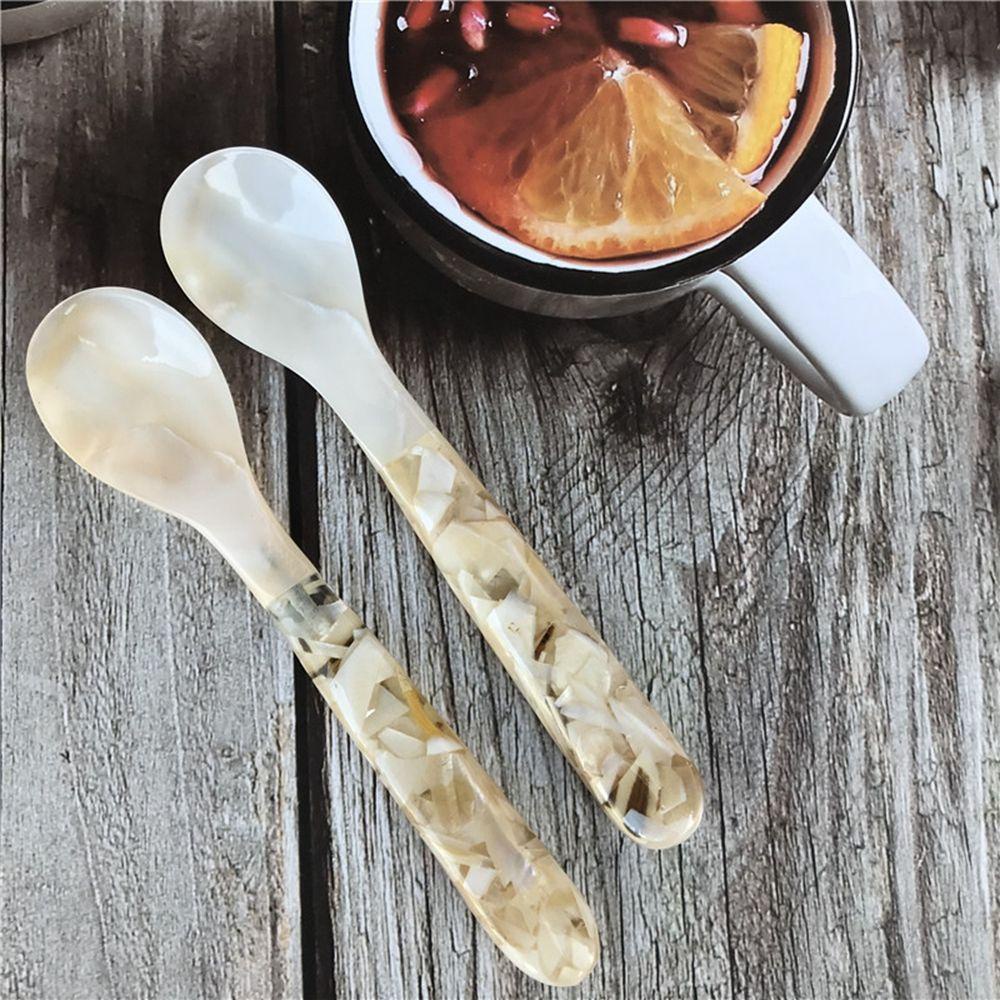 Muỗng Khuấy Kem / Tráng Miệng Bằng Vỏ Sò Tự Nhiên