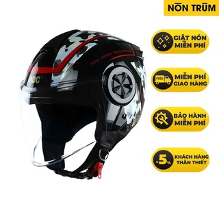 Nón bảo hiểm 3/4 ROC R6 tem V1 có kính - ROC 3/4 6