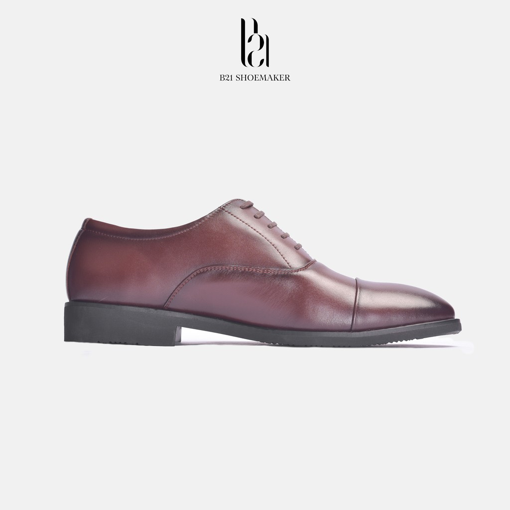 Giày Oxford Nam Da Bò Nguyên Tấm Chống Thấm Nước Giày Tây Công Sở Đế Cao Phong Cách Classic Full Box - B21 Shoemaker
