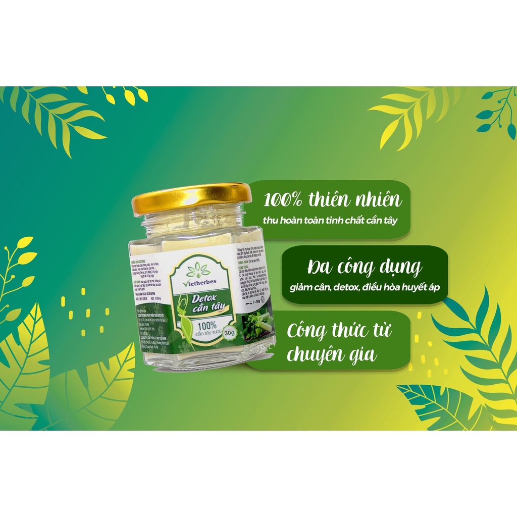 Tinh Chất Cần Tây - Hộp 75g -  detox, giảm cân, thanh lọc cơ thể VIETHERBES