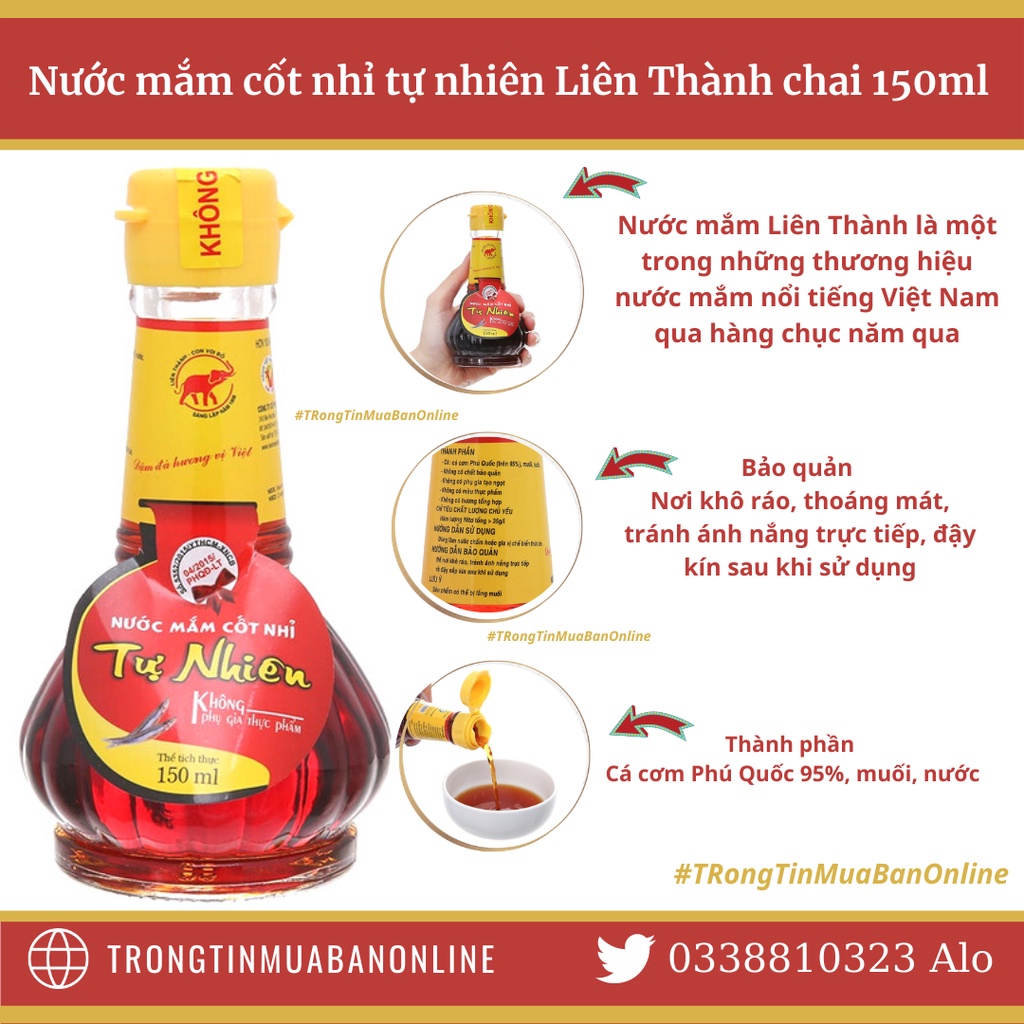 Nước Mắm Liên Thành Cao Đạm Loại Cốt nhĩ Tự Nhiên 45 Đạm