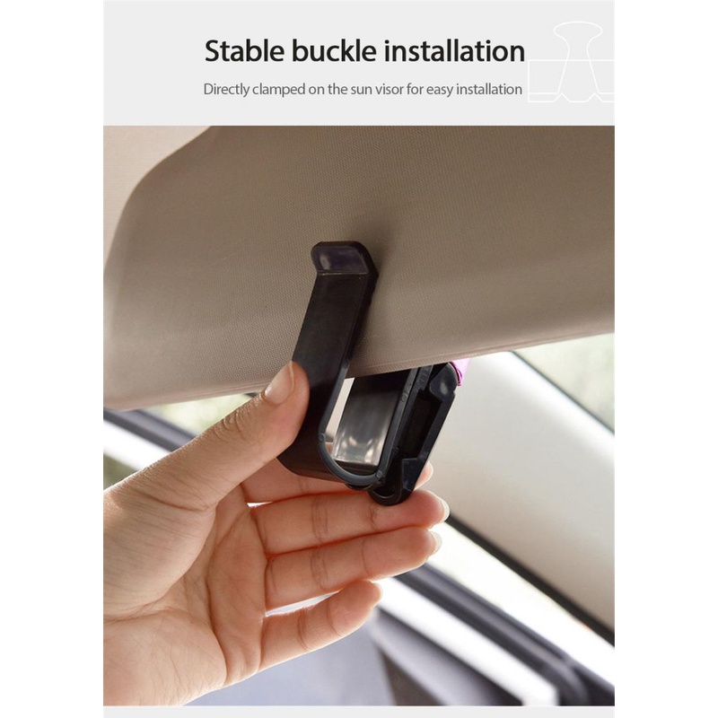 Kẹp Giữ Mắt Kính/Mắt Kính/Thẻ Đa Năng 4 Màu Thông Dụng Cho Xe Hơi