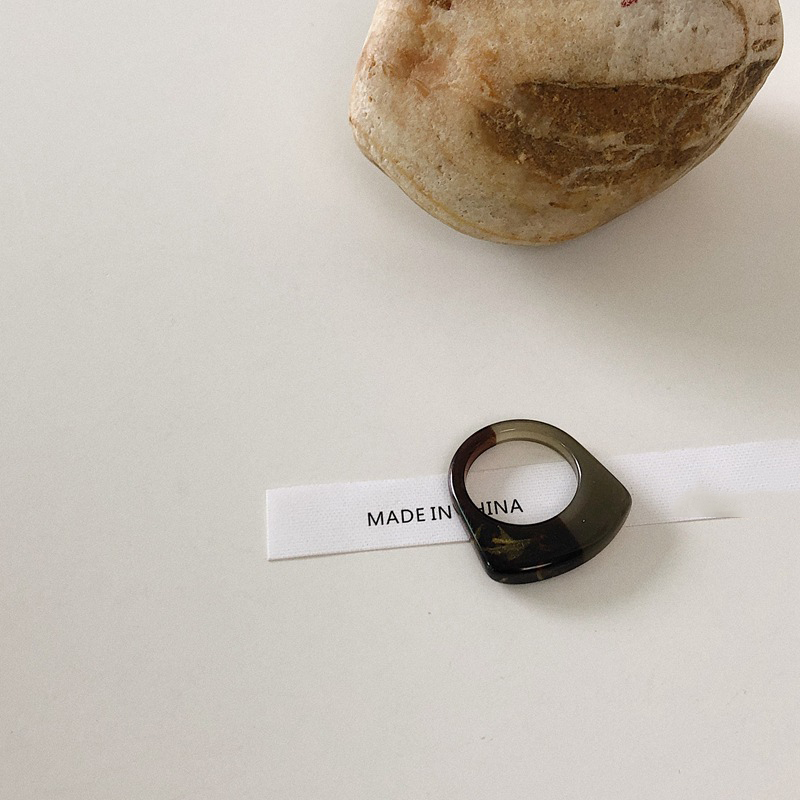 Nhẫn Hợp Kim Màu Tối Phong Cách Retro Cho Nữ