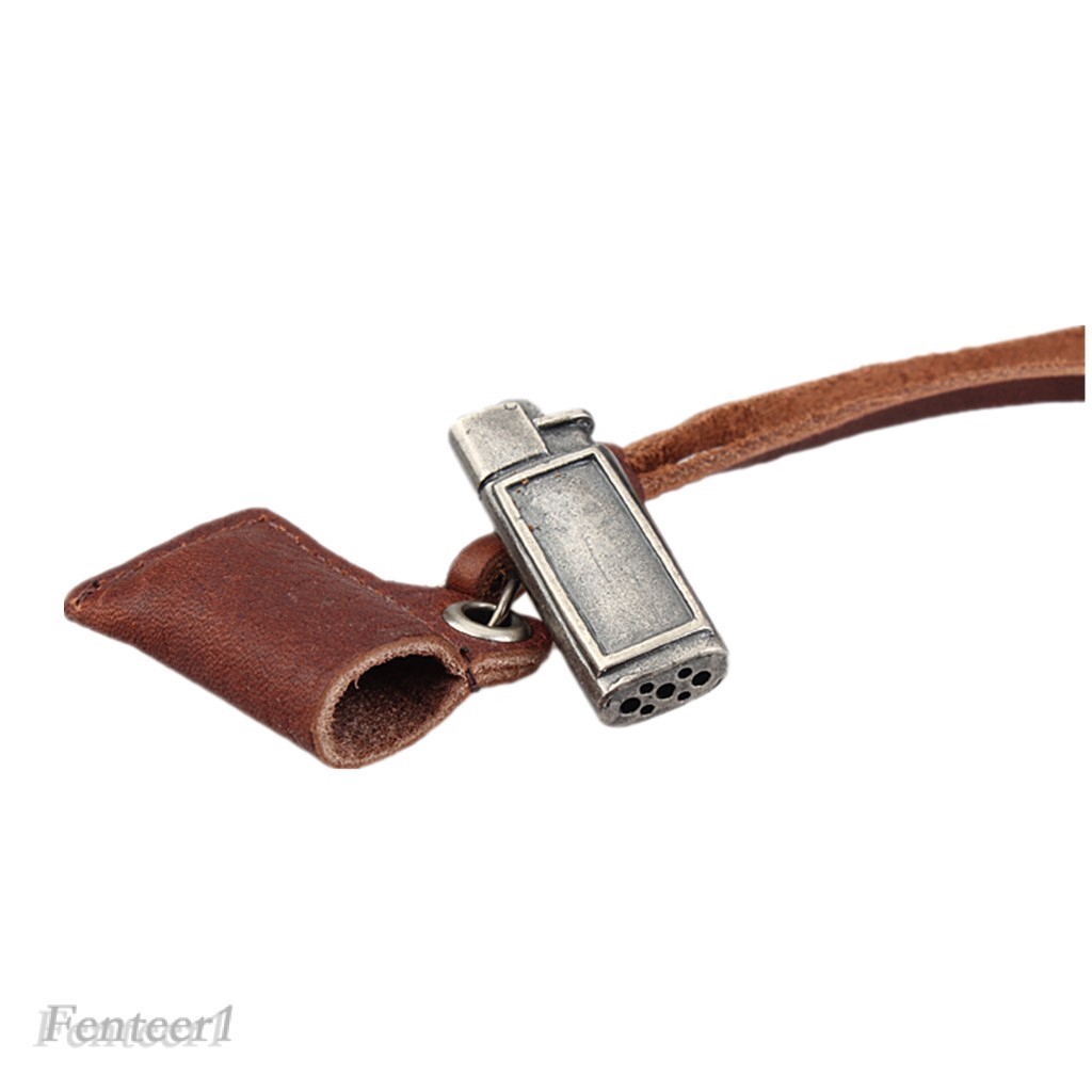 Dây chuyền da bò hình dáng chiếc bật lửa phong cách cổ điển