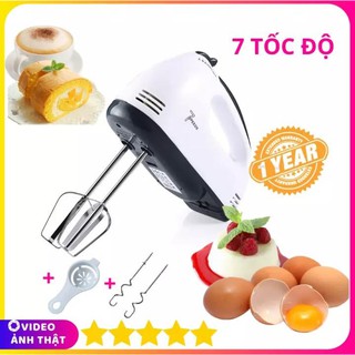 Máy đánh trứng cầm tay cao cấp Scarlett 7 tốc độ 180W (Tặng kèm dụng cụ tách trứng)