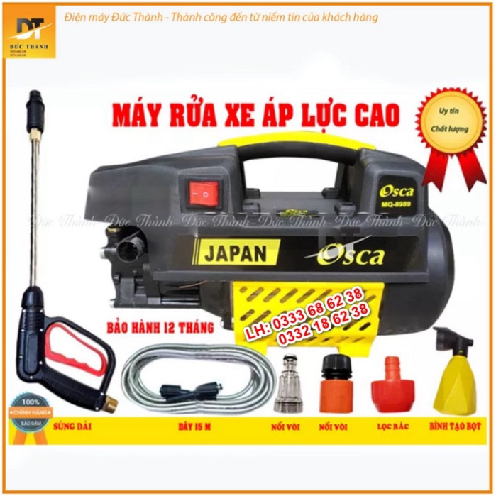 Siêu hot Máy rửa xe 2500W OSCA. Bảo hành 12 tháng.