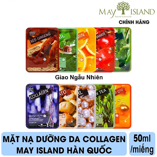 Combo 10 miếng mặt nạ dưỡng chất MAY ISLAND Hàn Quốc 25ml / 1 miếng