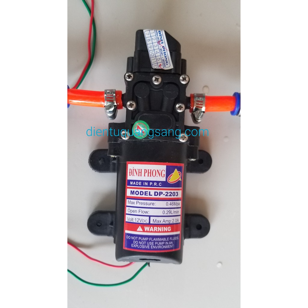 Bơm Áp LỰC mini , bơm phun sương 12V