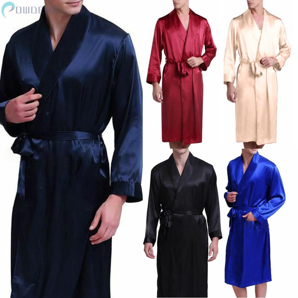 Áo choàng lụa satin mềm mịn có thắt lưng dành cho nữ