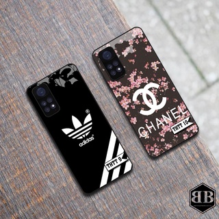 Ốp lưng kính cường lực Xiaomi Redmi Note 11 4G / Redmi Note 11S logo thời trang
