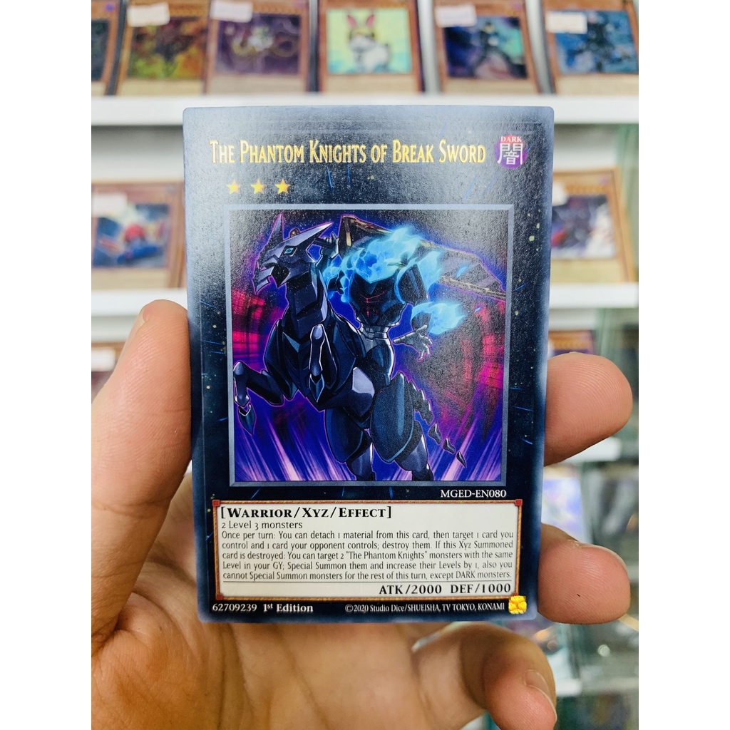 Thẻ Bài Lẻ YugiOh! Mã MGED-EN080 - The Phantom Knights of Break Sword - Gold-Letter Rare - 1st Edition