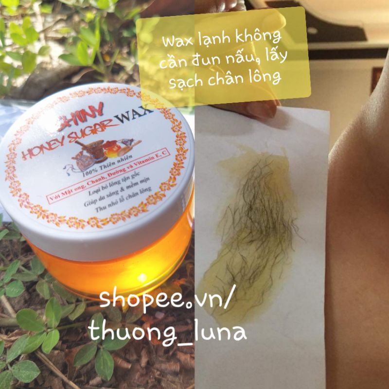 Sáp wax lông nách , tay , chân SHINY mật ong handmade 250g , loại bỏ lông tận gốc