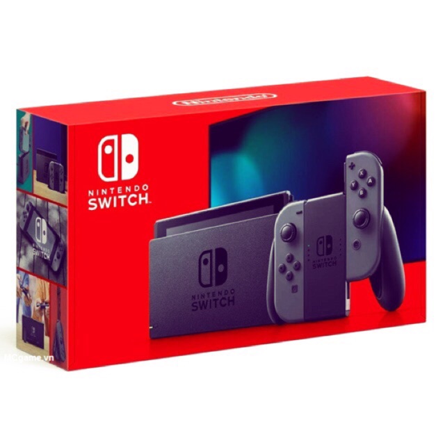 Máy Chơi Game Nintendo Switch Màu Grey Joy-Con Model Mới 2019 -Dung Lượng Pin Gấp Đôi