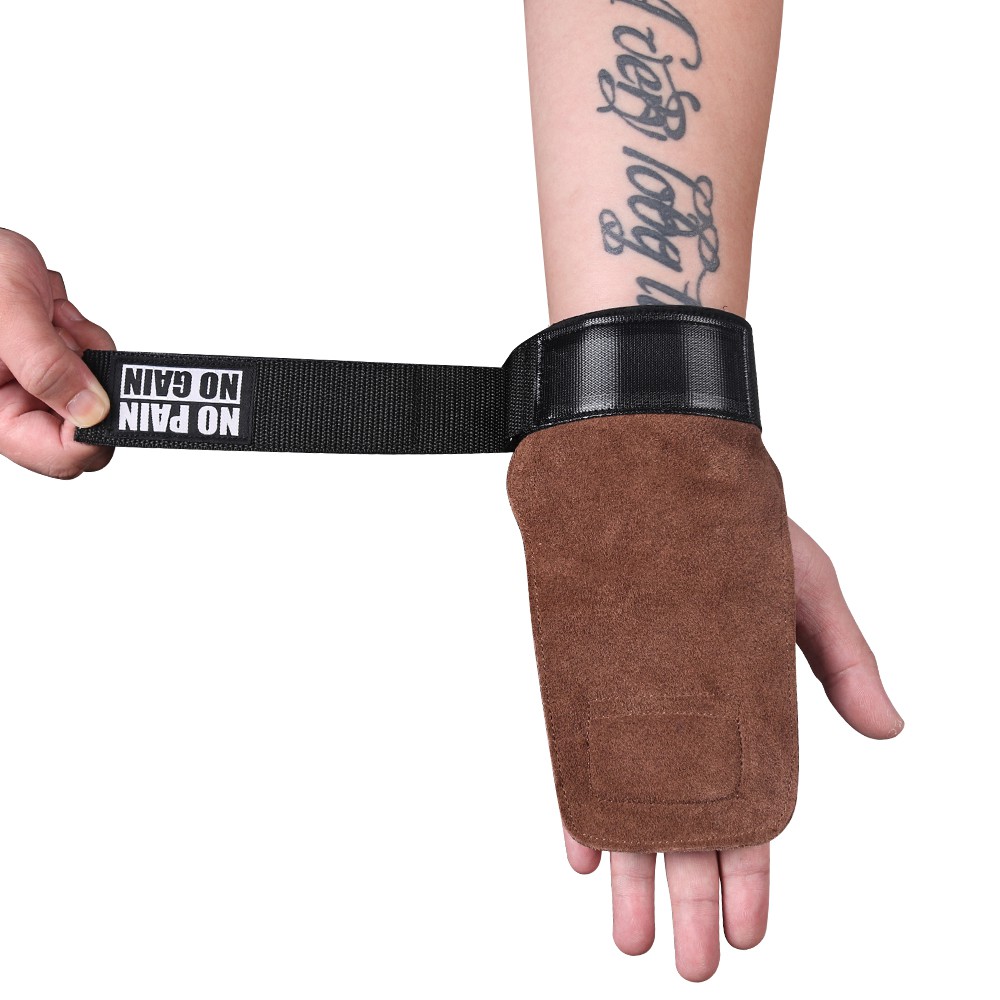 Găng Tay Da Bò Chống Trượt Hỗ Trợ Nâng Tạ Thể Hình SJHY0303 JP6
