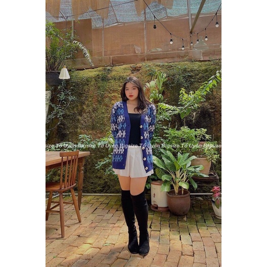 (T.U Bigsize 50-80kg) Áo Cadigan Len Kẻ Ô Chám Độc Lạ Hàng Loại 1 | BigBuy360 - bigbuy360.vn