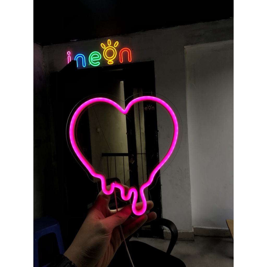 Đèn LED neon hình Tim chảy [INEON]