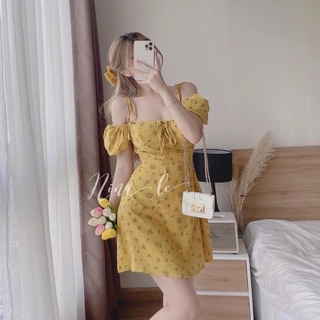 VÁY HOA NHÍ DÂY CỔ
