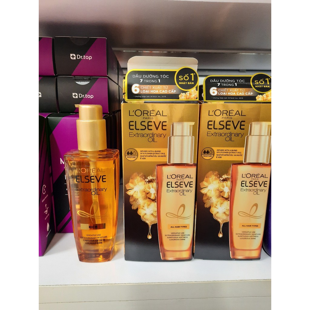 Dưỡng tóc Loreal cao cấp - L'Oreal Elvital Extraordinary Oil chai thủy tinh | BigBuy360 - bigbuy360.vn