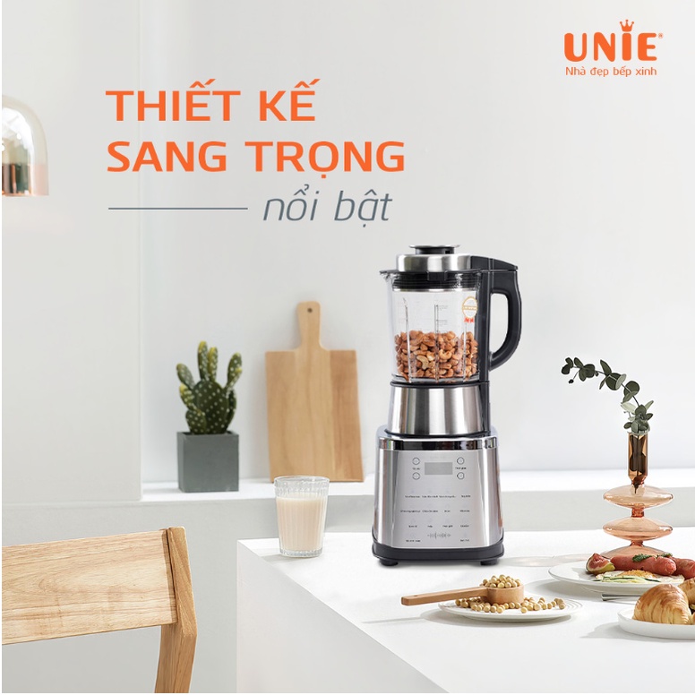 Máy Xay Nấu Sữa Hạt UNIE V8S, Công suất 1800W, Dung tích 1,75L, Bảo Hành Chính Hãng 2 năm