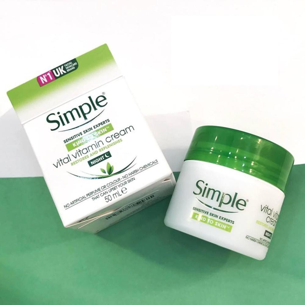 Simple Kind To Skin Vital Vitamin Cream Night - Kem Dưỡng Đêm 50ml