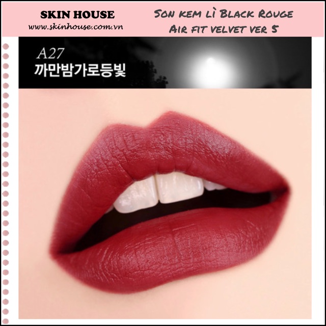 Sẵn -Son Kem Lì Black Rouge Ver 5 Air Fit Velvet- Skinhouse | BigBuy360 - bigbuy360.vn