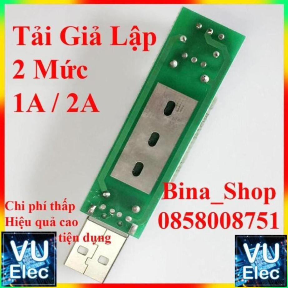 Tải Giả Lập 1A/2A Dùng Test Pin Sạc Dự Phòng, Cốc Sạc, Xả Nhanh Điện Áp Cell Pin 18650