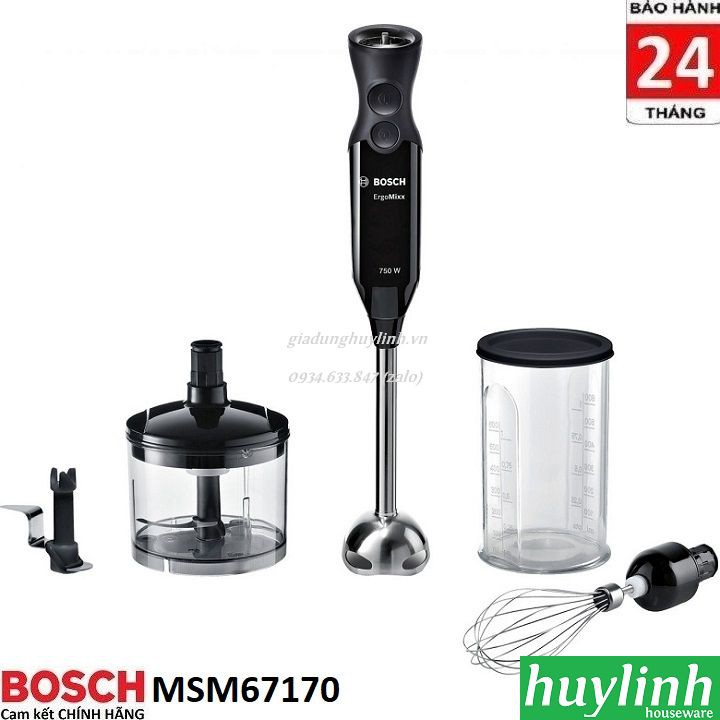 [Mã ELHAMS5 giảm 6% đơn 300K] Máy xay sinh tố cầm tay Bosch MSM67170 - Chính hãng