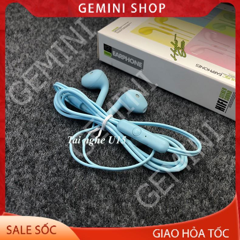 Tai nghe nhét tai U19 6 màu sắc giắc cắm jack 3.5mm dành cho điện thoại Android iPhone GEMINI SHOP