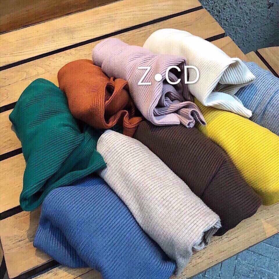 Áo len tăm cổ 3 PHÂN GÂN TĂM siêu mềm