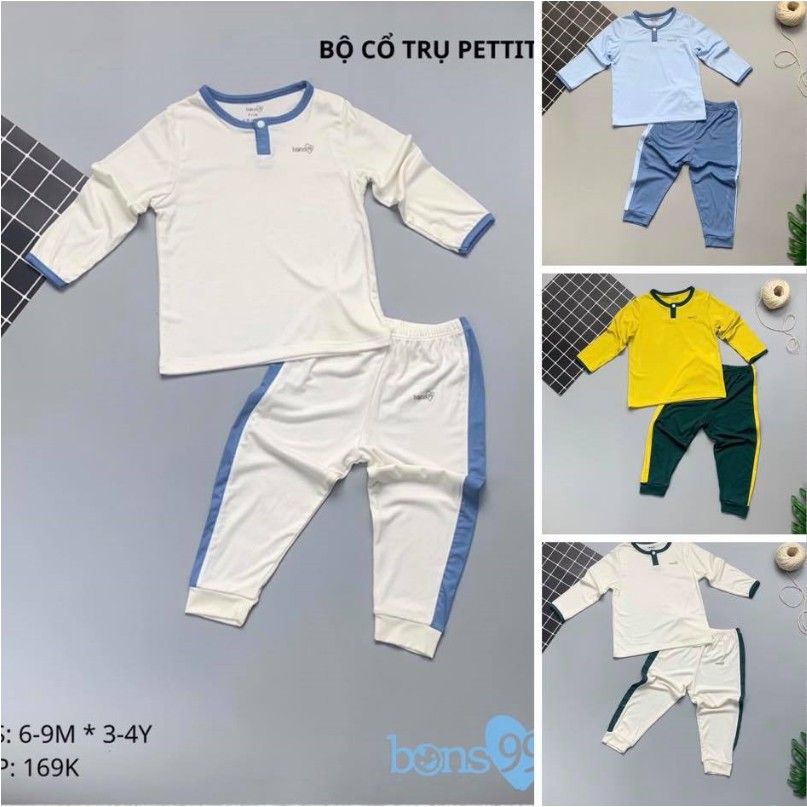 Bộ cổ trụ bé trai/gái Pettit Bons99 (Sz 9m-4y)