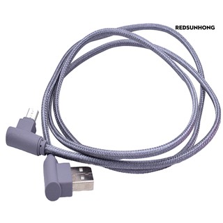 Cáp Sạc Micro Usb Bện Dây Góc 90 Độ Dài 1m