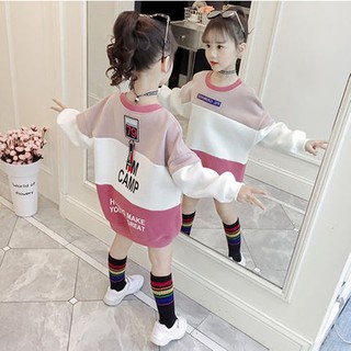 Áo Sweater tay dài dáng rộng phong cách thời trang hàn quốc