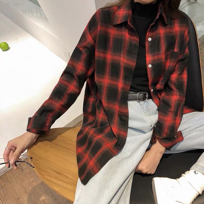 [Mã FAMAYWA giảm 10K đơn 50K] [Hình Thật] Áo Khoác Sơ Mi Caro Unisex | BigBuy360 - bigbuy360.vn