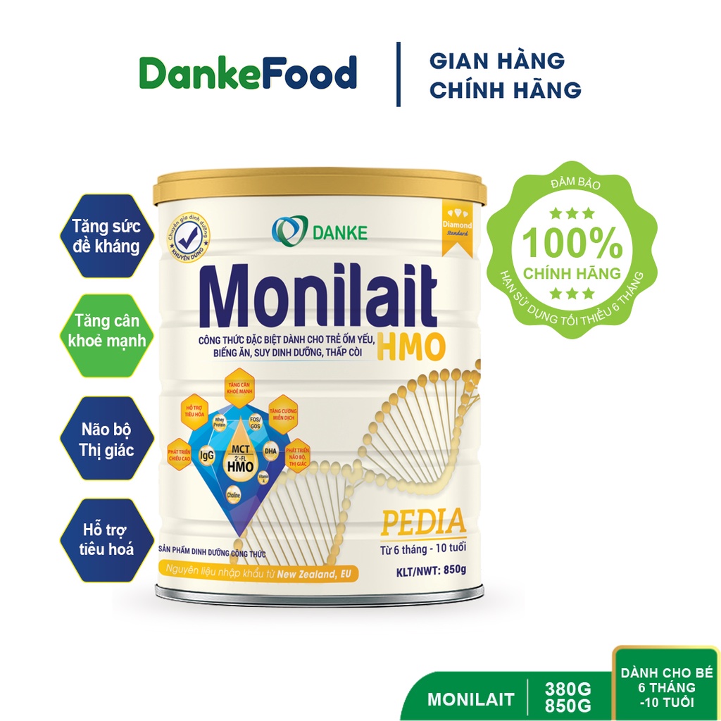 Sữa Monilait Pedia 380g, 850g
