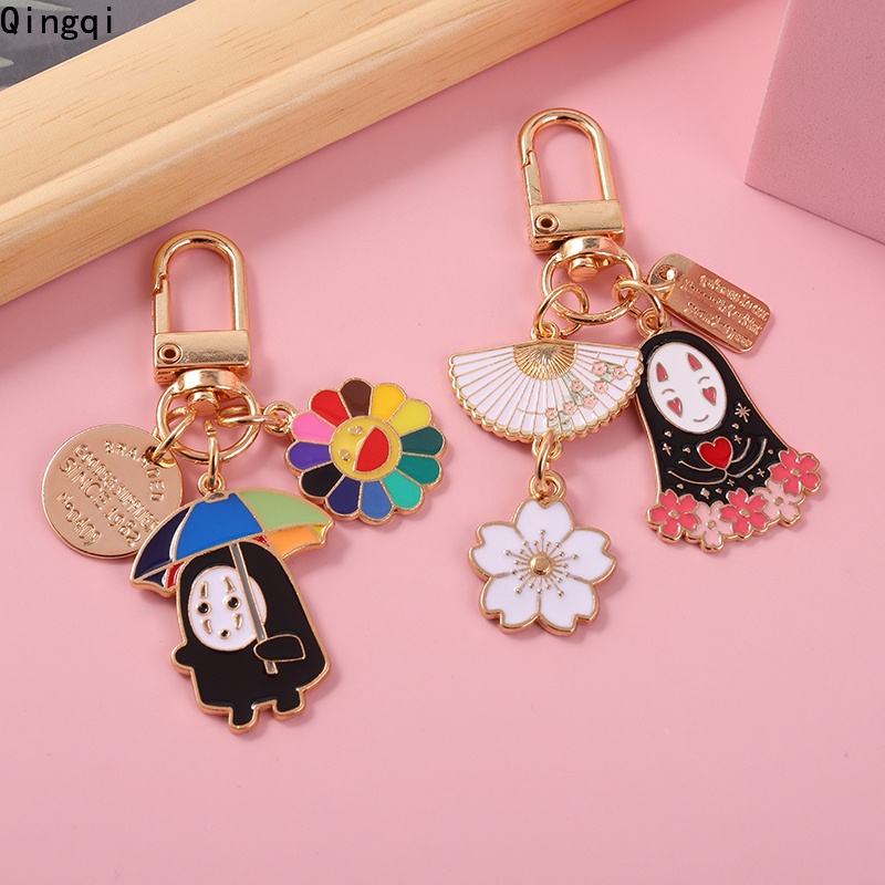 Móc Khóa Miss Zoe Hình Cây Dù Và Hoa Anh Đào Màu Trắng/Đen Kiểu Nhật Bản Dễ Thương Dùng Làm Quà Tặng Cho Bạn Gái