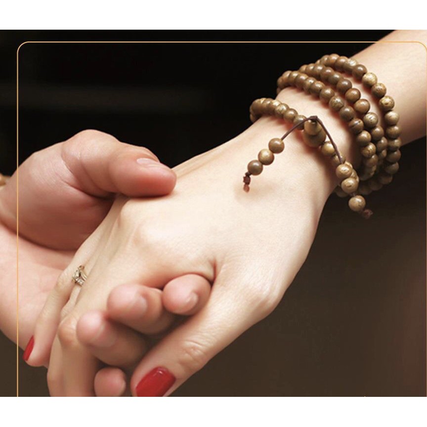 Vòng tay [Trầm hương 100%-Hàng cao cấp loại 1] Vòng Tay Trầm Hương Chuỗi Tràng Hạt 108 Trầm Tốc Lào Tự Nhiên | BigBuy360 - bigbuy360.vn