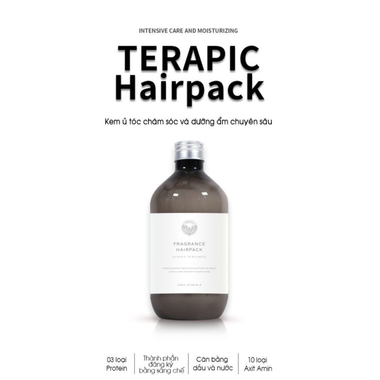 Kem Ủ CHUYÊN PHỤC HỒI Fragrance Hair Pack Terapic 500ml | BigBuy360 - bigbuy360.vn